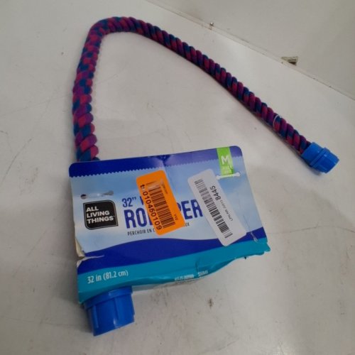 ALL LIVING THINGS BIRD ROPE PERCH - 32" - BLUE/PURPLE /PINK image 3