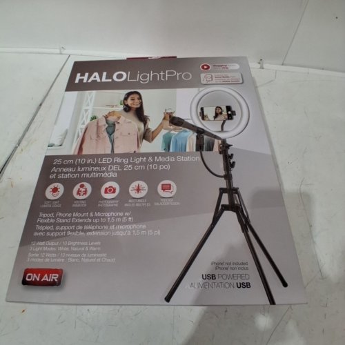 TZUMI ON AIR HALOLIGHT PRO - 10" LED RING LIGHT AND MICROPHONE, USB POWERED image 2