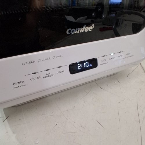 COMFEE SMALL PORTABLE COUNTERTOP DISHWASHER 6 PROGRAMS, 360° DUAL SPRAY, 192℉ STEAM & AIR-DRY FUNCTION - 5L WATER TANK - WHITE (MODEL: CDC17P0AWW) image 2
