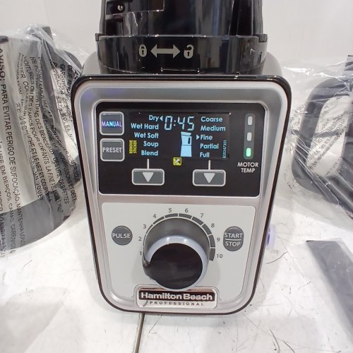 HAMILTON BEACH MULTI-FUNCTION PROFESSIONAL JUICER, MIXER & GRINDER - 2.2HP MOTOR/120V - STAINLESS STEEL/BLACK (MODEL: 58770) image 5