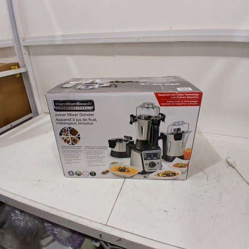 HAMILTON BEACH MULTI-FUNCTION PROFESSIONAL JUICER, MIXER & GRINDER - 2.2HP MOTOR/120V - STAINLESS STEEL/BLACK (MODEL: 58770) image 7