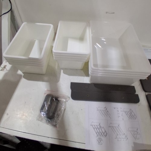 LENNOX FURNITURE TOY STORAGE ORGANIZER WITH 12 BINS - GREY/WHITE - (MODEL:JWTR-00012-GREY) image 3