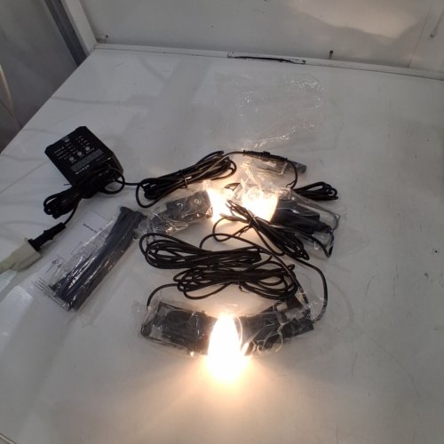 4PK HIBOITEC OUTDOOR LANDSCAPE LIGHTING SPOTLIGHTS WITH TIMER - 2700K - BLACK (MODEL: CDD-1001) image 2
