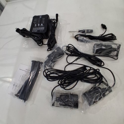 4PK HIBOITEC OUTDOOR LANDSCAPE LIGHTING SPOTLIGHTS WITH TIMER - 2700K - BLACK (MODEL: CDD-1001) image 3