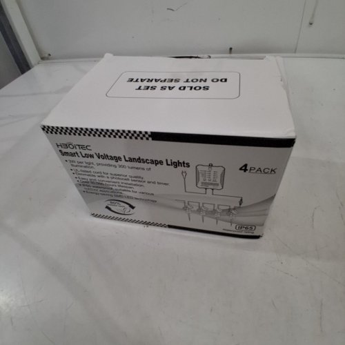 4PK HIBOITEC OUTDOOR LANDSCAPE LIGHTING SPOTLIGHTS WITH TIMER - 2700K - BLACK (MODEL: CDD-1001) image 5