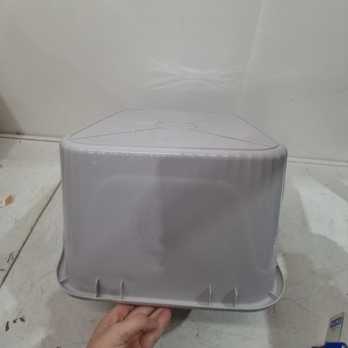 VEALIND OPEN TOP CAT LITTER TRAY WITH HIGH SIDES AND LOW ENTRY - 17" X 14" X 8" - GREY image 4