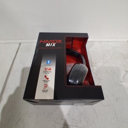 HMDX WIRELESS HEADPHONES - BLUETOOTH, 30FT RANGE, 8HR PLAY TIME - BLACK (MODEL:HX-HP210BK) image 2