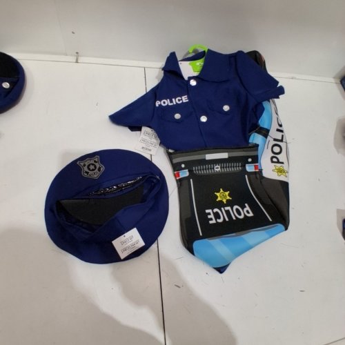 2PC POLICE CAR RIDE-ALONG COSTUME SET - 3T-4T - BLUE / BLACK (STYLE:WM28064683-525) image 2
