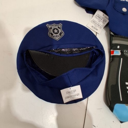 2PC POLICE CAR RIDE-ALONG COSTUME SET - 3T-4T - BLUE / BLACK (STYLE:WM28064683-525) image 3