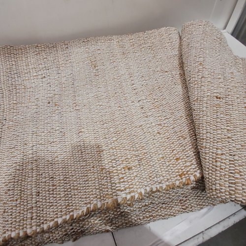 GRUHUM JUTE AREA RUG - 8FT X 10FT - IVORY AND TAN image 4