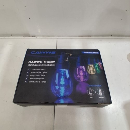 CAWWS COLOUR CHANGING OUTDOOR LED STRING LIGHTS WITH REMOTE & APP CONTROLS - 50FT - BLACK image 2