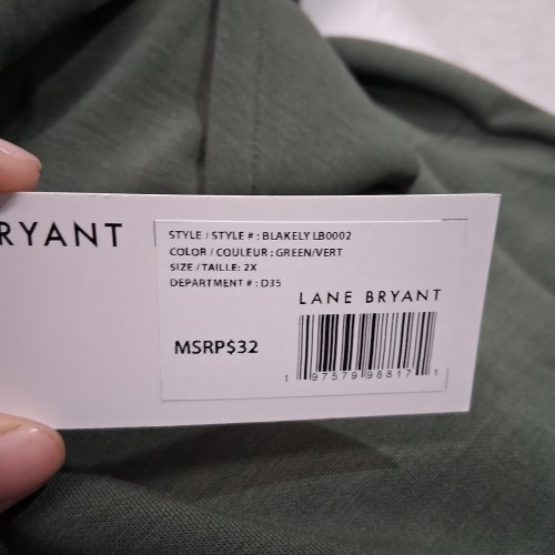 LANE BRYANT JOGGER PANTS - 2XL - GREEN (STYLE: BLAKELY LB0002) image 2