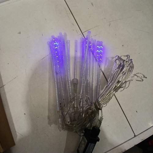 20PC IBAYCON CHRISTMAS METEOR SHOWER LIGHTS FOR OUTDOOR - 11.8" - BLUE image 2
