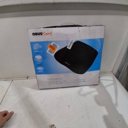 OBUSFORME FOAM SEAT CUSHION - 17.5" X 15.6" X 5" - BLACK/WHITE image 3