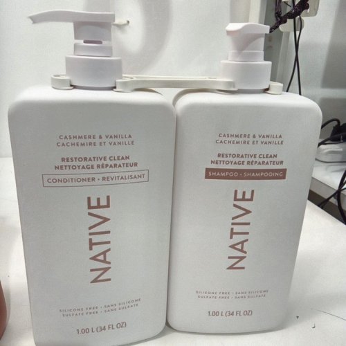 2PC NATIVE SHAMPOO AND CONDITIONER - 1L - CASHMERE AND VANILLA image 2