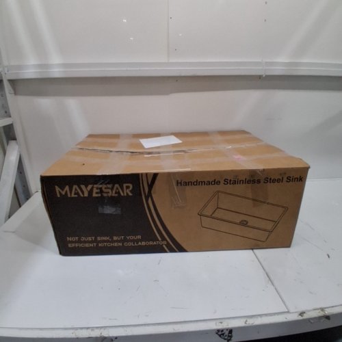 MAYESAR UNDERMOUNT KITCHEN SINK STAINLESS STEEL KITCHEN SINK - 28" - SILVER - (MODEL: 7145) image 5