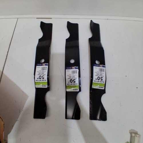 3PC SET MAXPOWER BLADE SET FOR CUB CADET - 50" - BLACK image 2