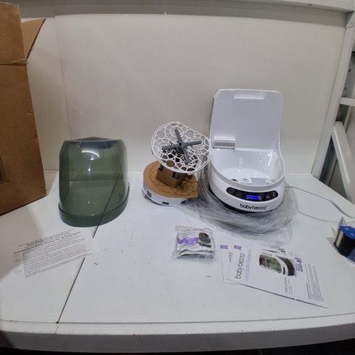 BABY BREZZA BOTTLE WASHER PRO ALL-IN-ONE STERILIZER & DRYER - HOLDS 4 BOTTLES - GREY/WHITE (MODEL: BRZ0103) image 3