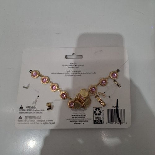 3PC WAY TO CELEBRATE! JEWELRY ACCESSORY SET - OSFM - GOLD PINK image 3