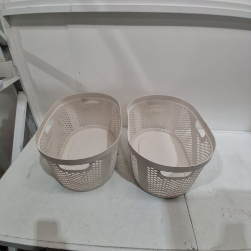 BATH CLIP PLASTIC LAUNDRY BASKET - 40L - BEIGE image 3