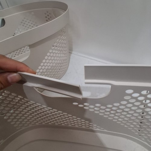 BATH CLIP PLASTIC LAUNDRY BASKET - 40L - BEIGE image 4