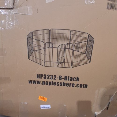 BESTPET HEAVY DUTY PET PLAYPEN WITH DOOR - 8 PANELS - 32" - BLACK (MODEL: HP3232-8-BLACK) image 2