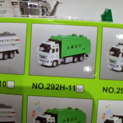 HIGH SIMULATION SANITATION TRANSPORT VEHICHLE MODEL EX SANITATION TRUCK - 1:38 RATIO - GREEN/WHITE (MODEL: 292H-11) image 2