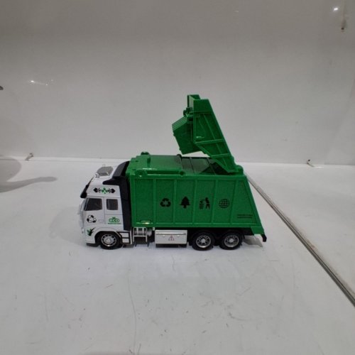 HIGH SIMULATION SANITATION TRANSPORT VEHICHLE MODEL EX SANITATION TRUCK - 1:38 RATIO - GREEN/WHITE (MODEL: 292H-11) image 3
