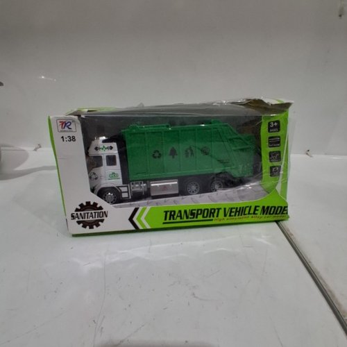 HIGH SIMULATION SANITATION TRANSPORT VEHICHLE MODEL EX SANITATION TRUCK - 1:38 RATIO - GREEN/WHITE (MODEL: 292H-11) image 7