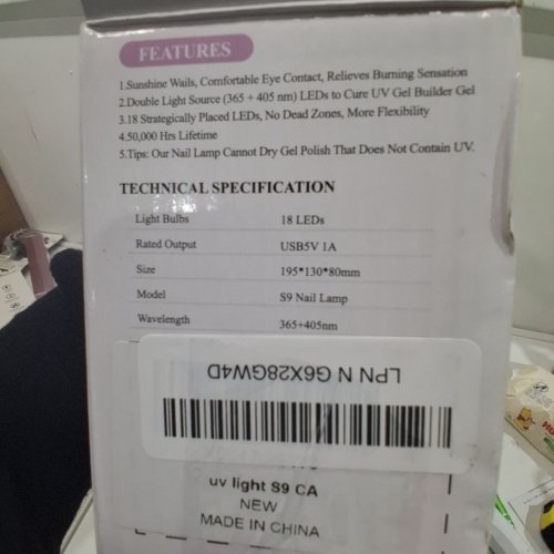 LKE UV LED NAIL LAMP - 18 LEDS - WHITE (MODEL: S9) image 4