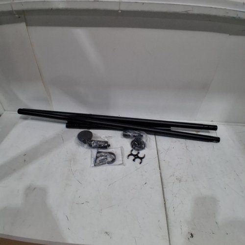 UMIMILE 1.26" TENSION CURTAIN ROD SPRING CLOSET ROD FOR WINDOWS OR SHOWER - 51" - 145" - BLACK (MODEL: W2-TROD) image 2