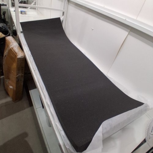 AKTRADING CO. AKLINENS CERTIPUR-US CERTIFIED RUBBER FOAM SHEET CUSHION REPLACEMENT/UPHOLSTERY FOAM - 2" X 24" X 72" - BLACK image 2
