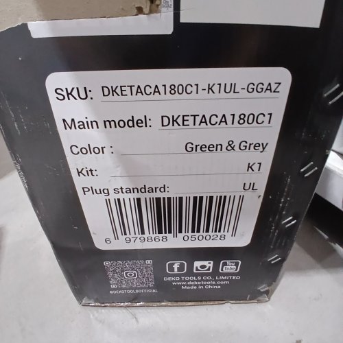 DEKO CORDED ELECTRIC TILLER - 15 AMP, 18" WIDTH, 8.6" DEPTH - GREEN & GREY (MODEL: DKETACA180C1) image 3