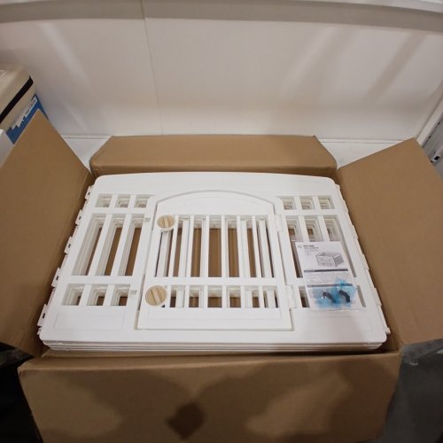 IRIS USA 4-PANEL PET PLAY PEN WITH GATE - 35" X 24" - WHITE (MODEL: CI-606E /CI-604E)) image 2