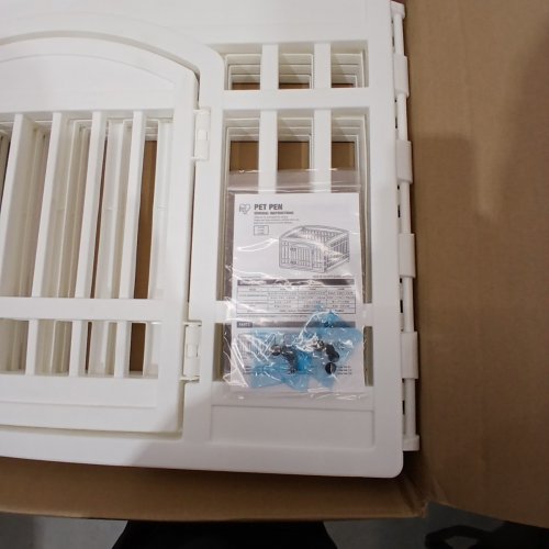 IRIS USA 4-PANEL PET PLAY PEN WITH GATE - 35" X 24" - WHITE (MODEL: CI-606E /CI-604E)) image 3