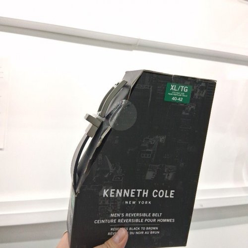 MEN'S KENNETH COLE LEATHER BELT - EXTRA LARGE 40-42 - DARK BROWN (STYLE: 1828630) image 3