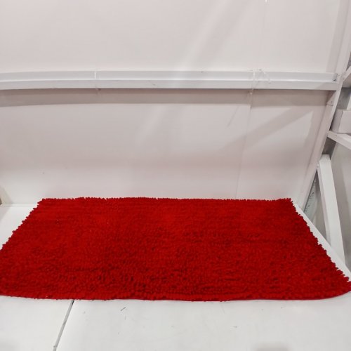 3PC CHENILLE BATHROOM MAT SET - RED image 2