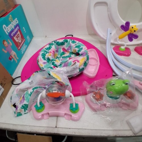 BRIGHT STARTS BOUNCE BOUNCE BABY 2-IN-1 ACTIVITY JUMPER & TABLE - PLAYFUL PALMS image 3