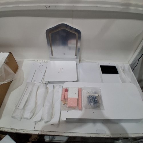 GARVEE KIDS VANITY TABLE SET WITH JEWELRY STORAGE AND STOOL - WHITE (MODEL: 7AZAQ) image 2