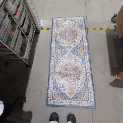 THOMASVILLE COMFORT RUNNER- 2FT X 5FT- LIGHT GREY/LIGHT BLUE- (MODEL:1917722) image 2