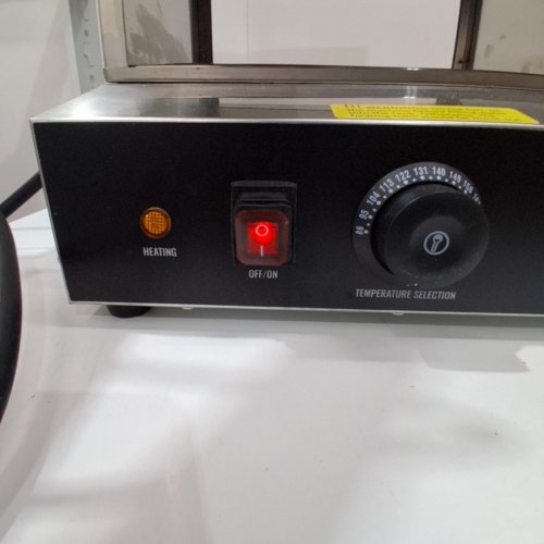 VEVOR FOOD WARMER DISPLAY WITH 2 TIERS FOR HOT DOGS AND BUNS - 1200W - 60HZ - (MODEL: NB-RGG-001) image 2