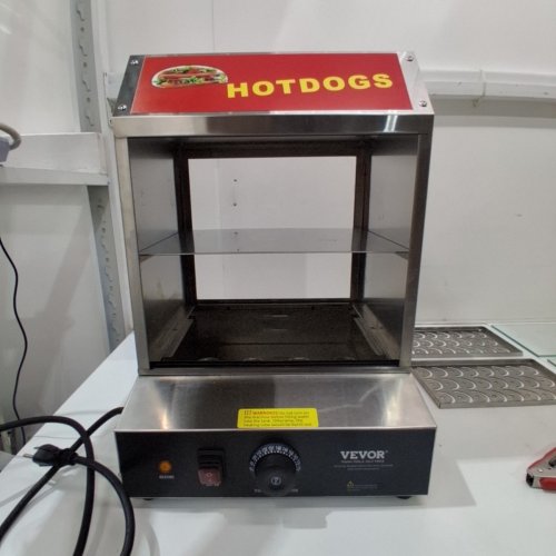VEVOR FOOD WARMER DISPLAY WITH 2 TIERS FOR HOT DOGS AND BUNS - 1200W - 60HZ - (MODEL: NB-RGG-001) image 3