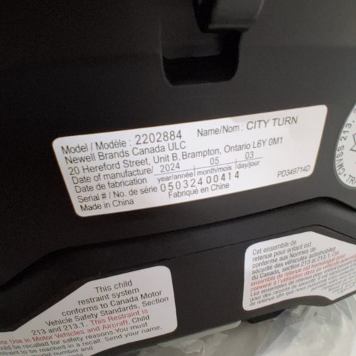 BABY JOGGER CITY TURN 180° ROTATING & CONVERTIBLE CAR SEAT - (4 - 40LBS) - ONYX BLACK (MODEL: 2202884) image 2
