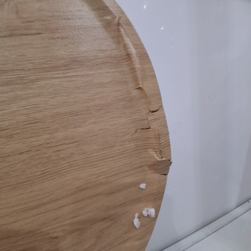 OVAL SHAPED COFFEE TABLE - 17"X 47" - WOOD image 4