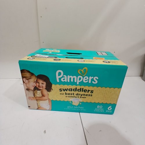 80PK PAMPERS SWADDLERS DIAPERS - SIZE 6 image 2