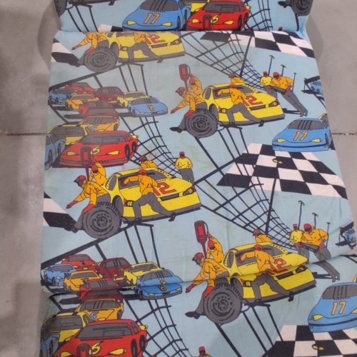COMFYKIDS 2-IN1 FLIP CHAIR/BED - 65"X22" - RACE CAR PATTERN image 3