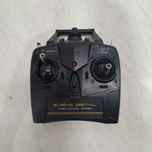4-CHANNEL DIGITAL RADIO CONTROL TRANSMITTER FOR RC PLANES - 2.4GHZ - BLACK image 3