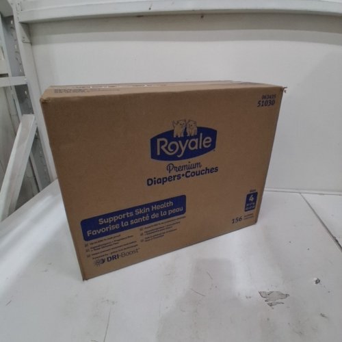 156PK ROYALE PREMIUM DRI-BOOST DIAPERS - SIZE 4 (22-37LB) - WHITE - (MODEL: 51030) image 2