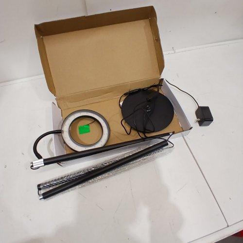 LED RING LIGHT WITH ROUND METAL BASE - BLACK image 3