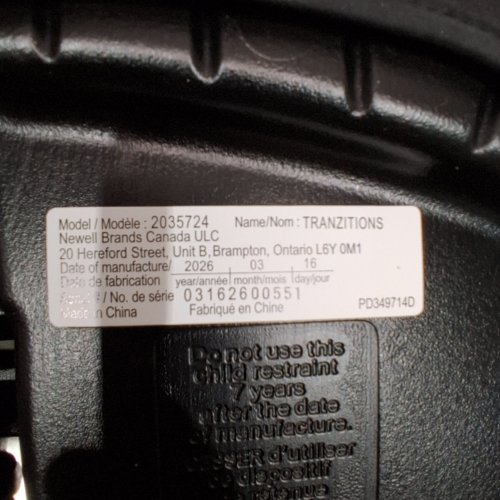 GRACO TRANZITIONS 3-IN-1 HARNESS/HIGHBACK/BACKLESS BOOSTER CAR SEAT - 100LBS MAX/CAP - PROOF/BLACK (MODEL: 2035724) image 2